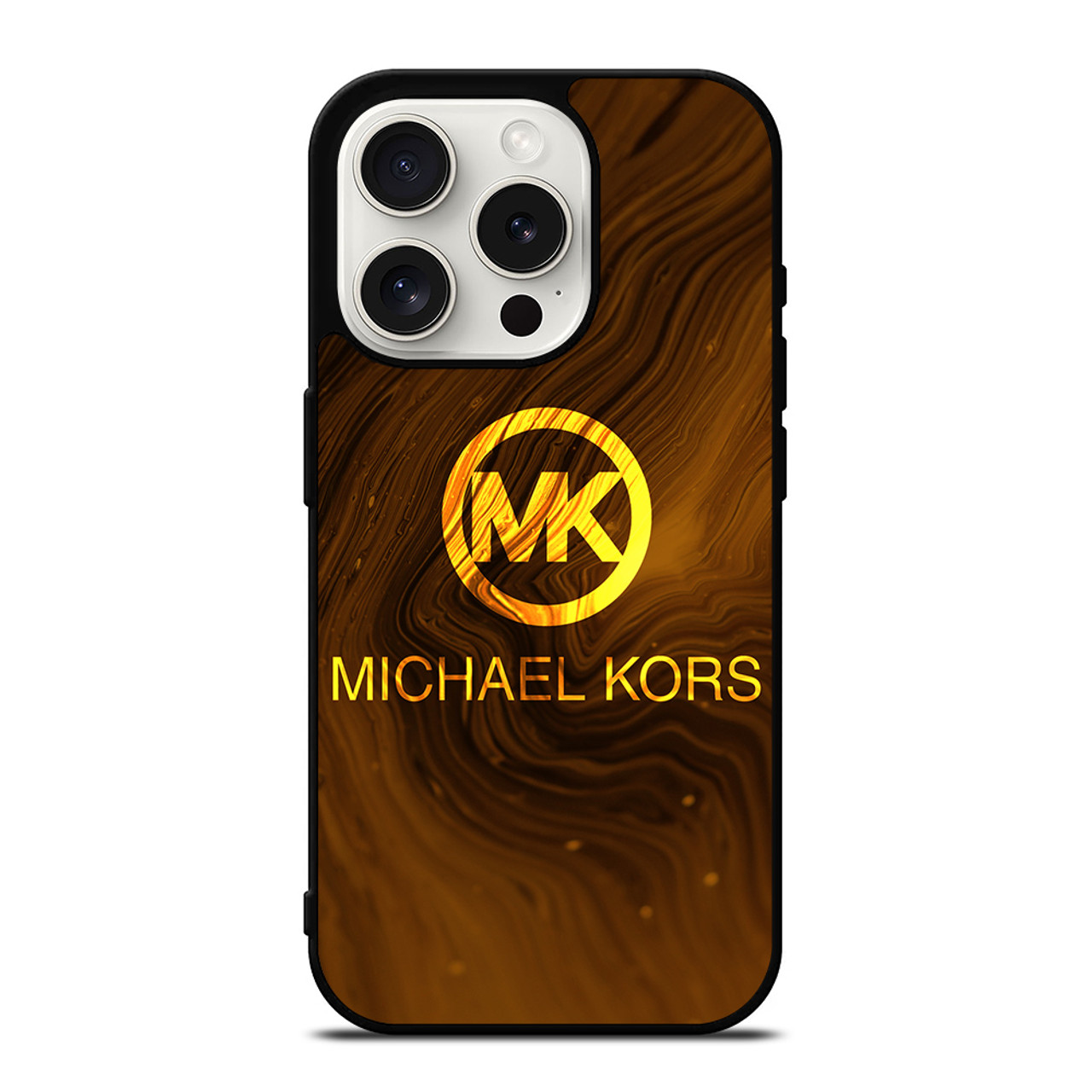 MICHAEL KORS LOGO GOLD iPhone 15 Pro Case